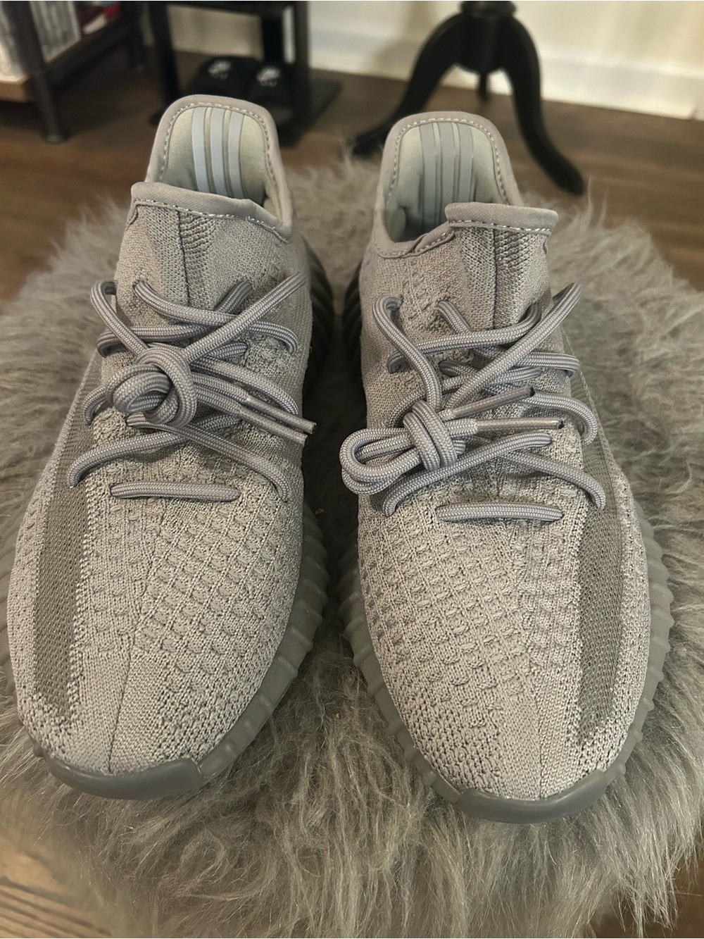 adidas Yeezy-Boost 350 Grey Knit Sneakers